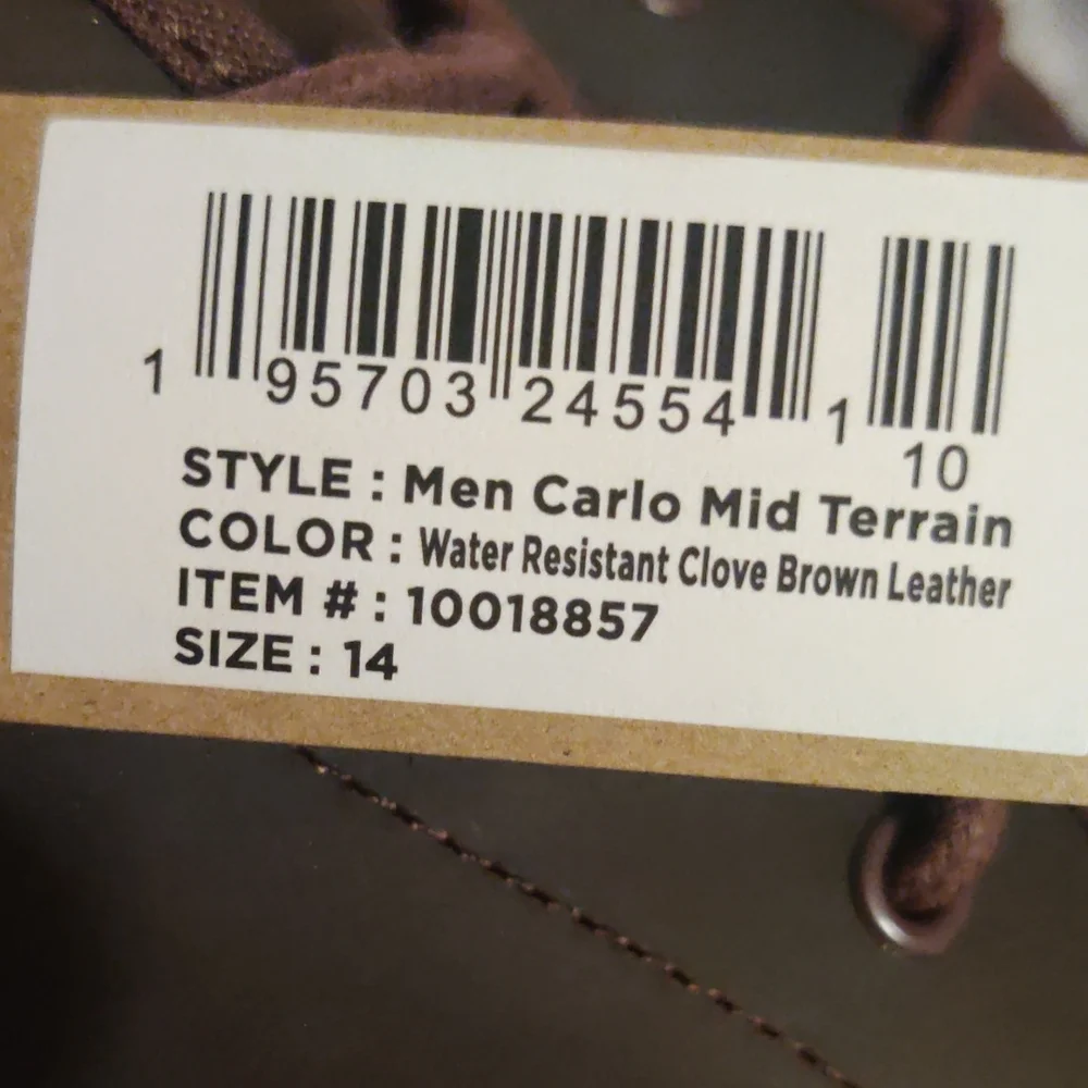 TOMS Men's Carlo Mid Terrain Chukka Boots Size 14 Nwt